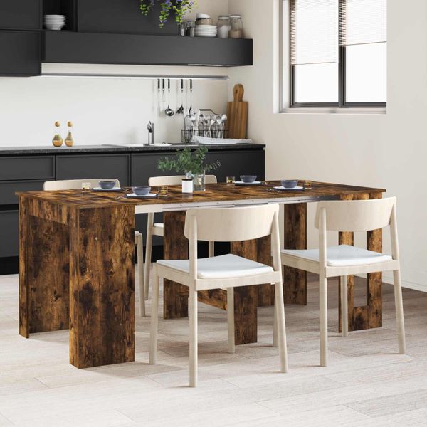 vidaXL Jedálenský stôl 180 x 85 x 75 cm Kompozitné drevo Dymový dub