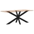 vidaXL Noha jedálenského stola v tvare pavúka, čierna 150x78x(72-73) cm, oceľ
