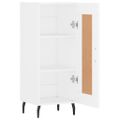 vidaXL Komoda biela 34,5x34x90 cm spracované drevo