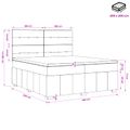 vidaXL Posteľ boxspring s matracom Modrá 200 x 200 cm Látka
