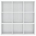 vidaXL Knižnica, lesklá biela 98x29x97,5 cm, spracované drevo