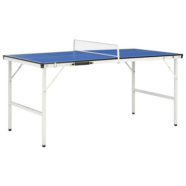 vidaXL 1,5-metrový pingpongový stôl so sieťkou 152x76x66 cm modrý