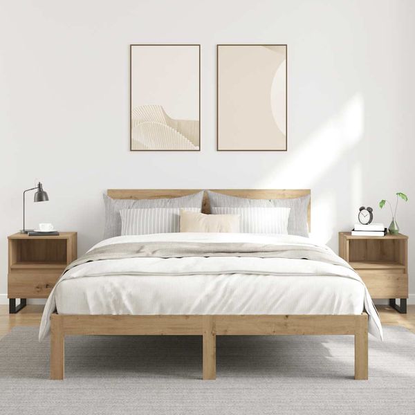 vidaXL Nočné stolíky 2 ks dub artisan 40x35x50 cm kompozitné drevo