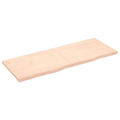 vidaXL Nástenná polica 160x60x(2-4) cm neošetrený dubový masív
