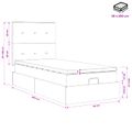 vidaXL Polohovací postel s matrací Čierna 90 x 200 cm Zamat