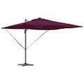 vidaXL Slnečník Bordeaux červená 286 x 284 x 270 cm Hliník a polyester