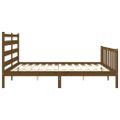vidaXL Posteľný rám s čelom medovo-hnedý 200x200 cm masívne drevo