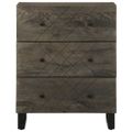 vidaXL Komoda 60x33x75 cm čierna masívne mangovníkové drevo