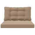 vidaXL Vankúš na vonkajšiu pohovku Polyester Sivohnedá 80 x 68,5 cm