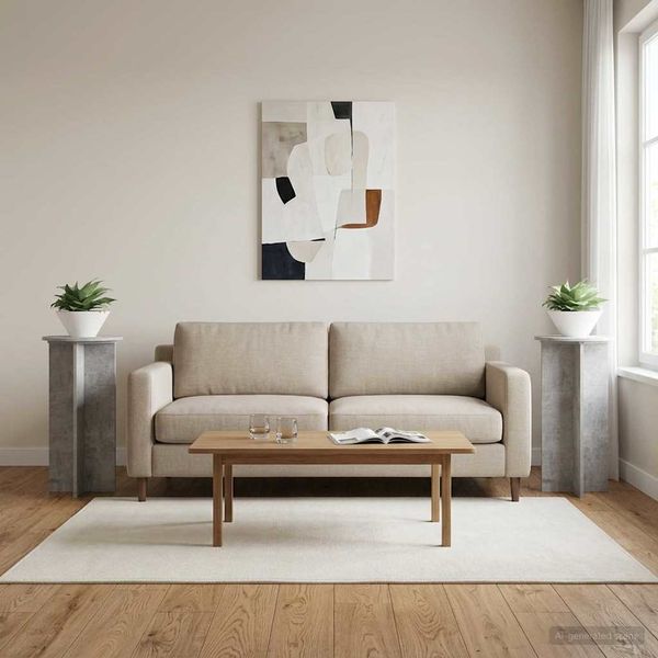 vidaXL Stojan na rastliny 2 pcs Betónovo sivá 40 x 40 x 80 cm