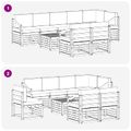 vidaXL Záhradná súprava gaučov 9 ks Prírodná a béžová Polyester