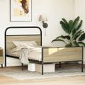 vidaXL Posteľný rám bez matraca 90x200 cm dub sonoma kompozitné drevo