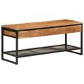 vidaXL Lavička na topánky 110x35x45 cm masívna akácia a železo