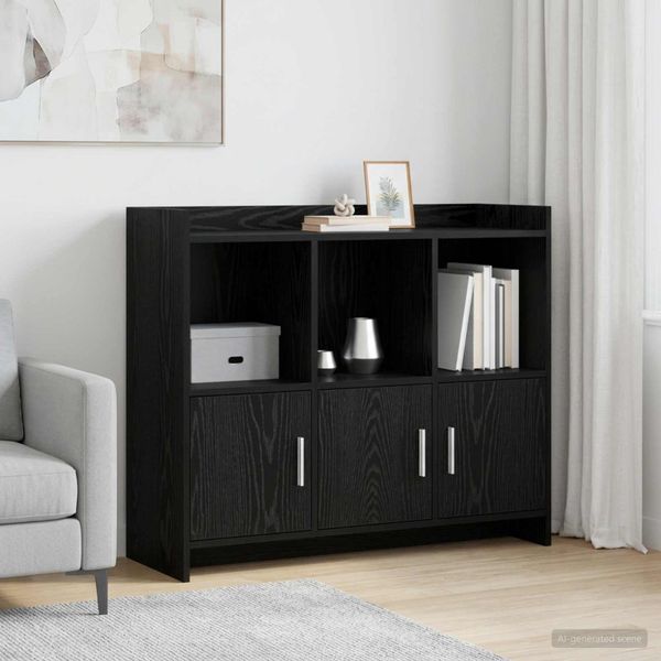 vidaXL Servírovacia skriňa Čierny dub 98,5 x 33 x 80 cm