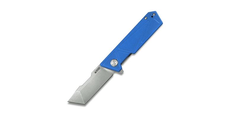 Kubey KU104C Avenger vreckový nôž 7,8 cm, Bead Blasted, modrá, G10