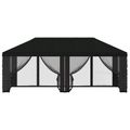 vidaXL Kryt altánku s bočnými stenami 6 x 3 m Čierna Polyester 190 gsm
