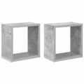 vidaXL Nástenné police 2 ks betónovo-sivé 26x15x26 cm