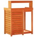 vidaXL Stôl na presádzanie s policami hnedý 82,5x50x109,5 cm borovica