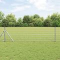 vidaXL Zváraná drôtená ohrada na upevnenie 100 x 0,5 m Strieborná