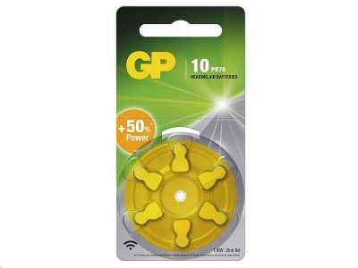 Baterie do naslouchadel GP ZA10 (PR70), 6ks --CENA BLISTR-