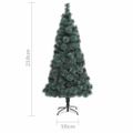 vidaXL Umelý vianočný stromček so stojanom, zelený 210 cm, PET