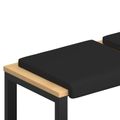 vidaXL Vankúš na lavičku 4 ks Umelá koža Čierna Hĺbka 35 cm