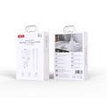 XO wall charger CE36 PD 45W 1x USB-C 1x USB white + cable USB-C - USB-C