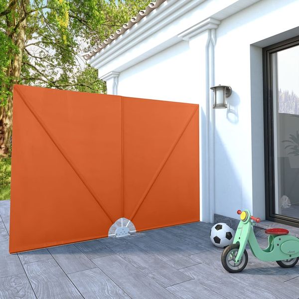 vidaXL Skladacia bočná markíza na terasu, tehlová 240x160 cm