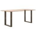 vidaXL Nohy k jedálenskému stolu v tvare U, 2 ks, prírodná oceľ, 60 x (72-73) cm, oceľ