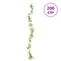 vidaXL Kvetinové girlandy 6 ks, biele 200 cm