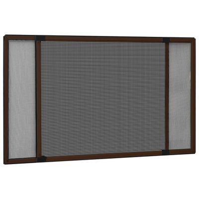 vidaXL Výsuvná okenná sieťka proti hmyzu hnedá (75-143)x50 cm