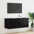 vidaXL Nástenná skriňa pre TV 100 x 34,5 x 40 cm Čierny dub