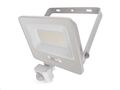LED reflektor GLARO EMOS ZS2334W s pohybom citlivým čidlom, 30 W, biely, IP54, 3000 lm, neutrálny biely