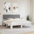 vidaXL Rám postele s čalúneným čelom Svetlosivá 180 x 200 cm