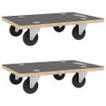 vidaXL Transportné vozíky 2 ks, obdĺžnikové 80x55x11,5 cm 250 kg