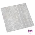 vidaXL Podlahové dosky Svetlo šedá a biela 5,11 m² 55 ks PVC
