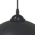 vidaXL Závesné lampy 2 ks, výškovo nastaviteľné, E27, čierne, Ø 30 cm, kovové