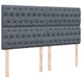 vidaXL Posteľný rám boxspring s matracom tmavosivý 180x200 cm zamat