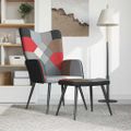 vidaXL Relaxačné kreslo s podnožkou patchwork látka