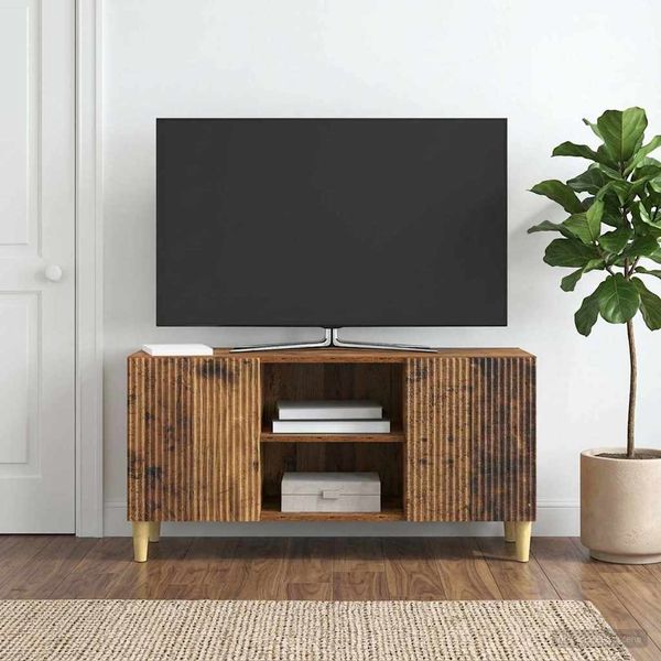 vidaXL TV skrinka Staré drevo 102 x 34,5 x 50 cm Kompozitné drevo