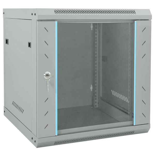 vidaXL Sieťový kabinet s úložiskom Sivá 53 x 60 x 60 cm Oceľ