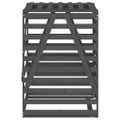 vidaXL Úložný box pre odpadkový kôš sivý 84x90x128,5cm masív. borovica