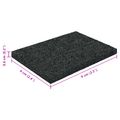 vidaXL Pad z gumových granúl na dvor Čierny 6 x 9 x 0,6 cm Guma