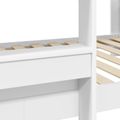 vidaXL Poschodová posteľ pre deti Biela 100 x 200 cm Kompozitné drevo