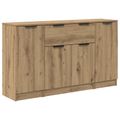vidaXL Servírovacia skriňa 3 ks Remeselný dub 120 x 30 x 70 cm