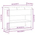 vidaXL Lavička na topánky Artisan Dub 62x32x50 cm Engineered Wood