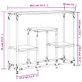 vidaXL Konzolový stolík dymový dub 89,5x28x76 cm kompozitné drevo