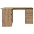 vidaXL Rohový stôl Artisan Dub 145x100x76 cm Konštruktérske drevo