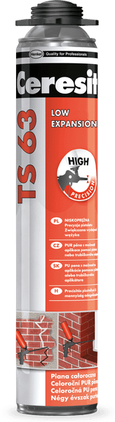 1624376 Ceresit TS 63, Nízkoexpanzní pistolová pěna, 750ml