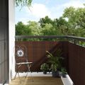 vidaXL Balkónová zástena hnedo-čierna 300x100 cm polyratan